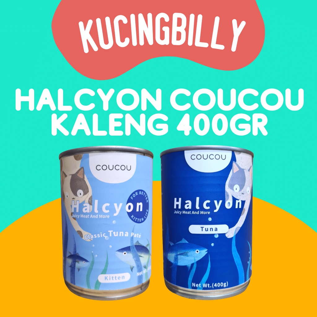 Halcyon coucou kaleng 400gr makanan basah