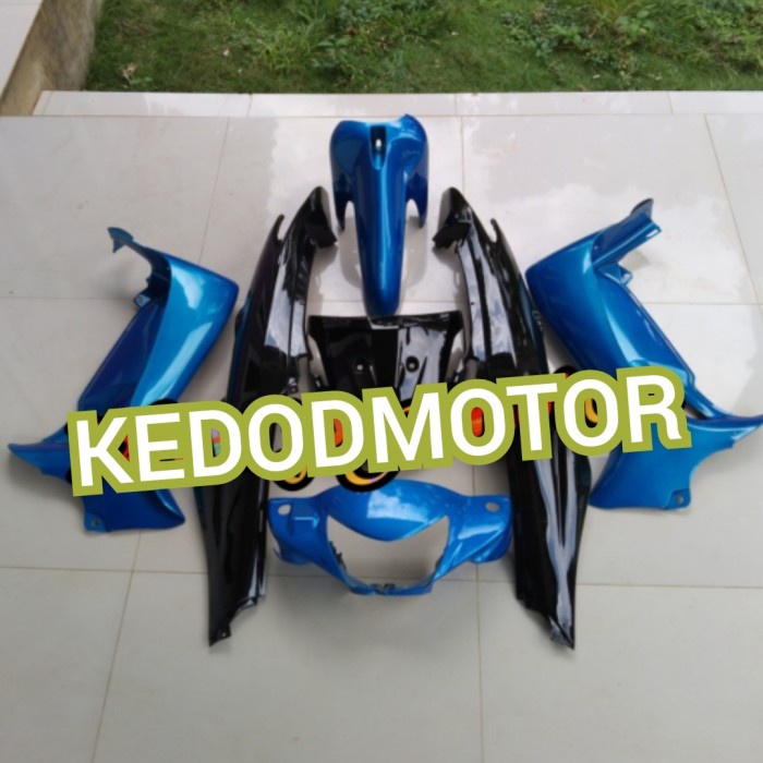 Cover Full Set Body - Bodi Halus Smash New 110 Hitam Biru
