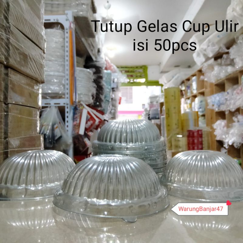 Tutup Gelas Cup Ulir isi 50pcs Tutup Gelas Tutup Cup Tutup Ulir