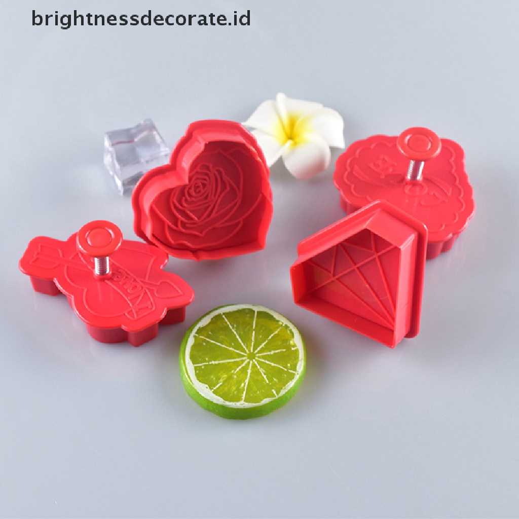 [Birth] 4pcs/set Cookie Fondant Kue Sugarcraft Biskuit Decorag Plunger Pemotong Cetakan [ID]