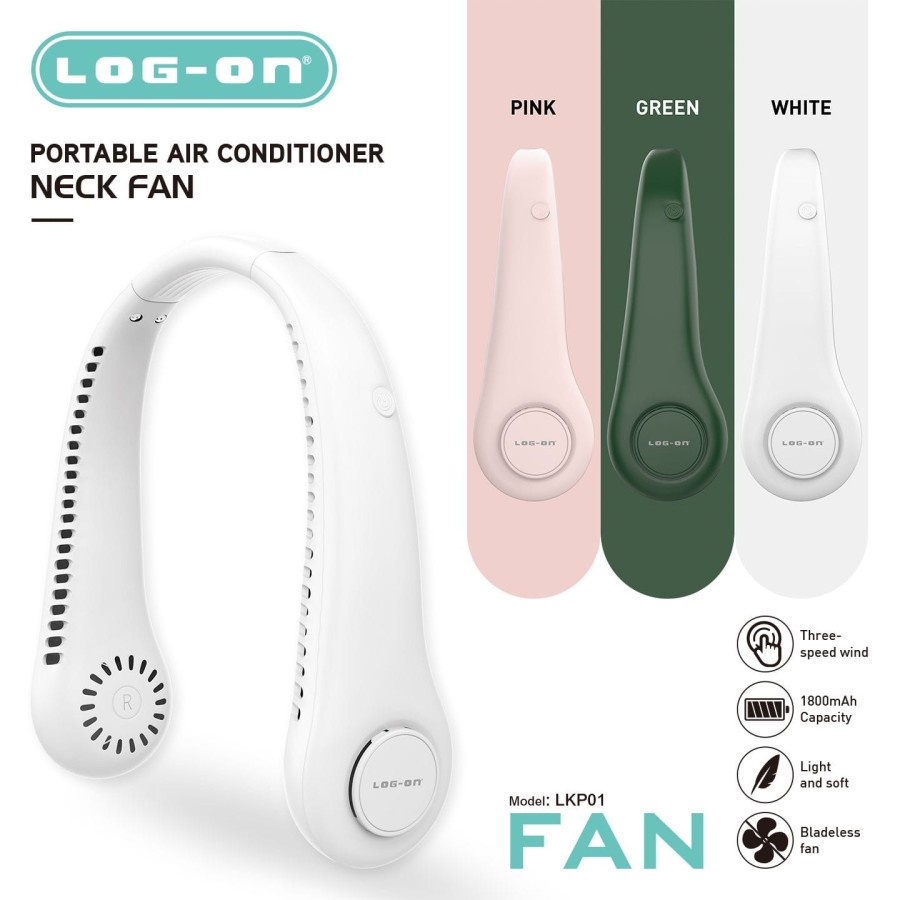 KIPAS LEHER LOG-ON / NECK FAN LKP01 MANTUL MURAH MERIAH SOVENIR