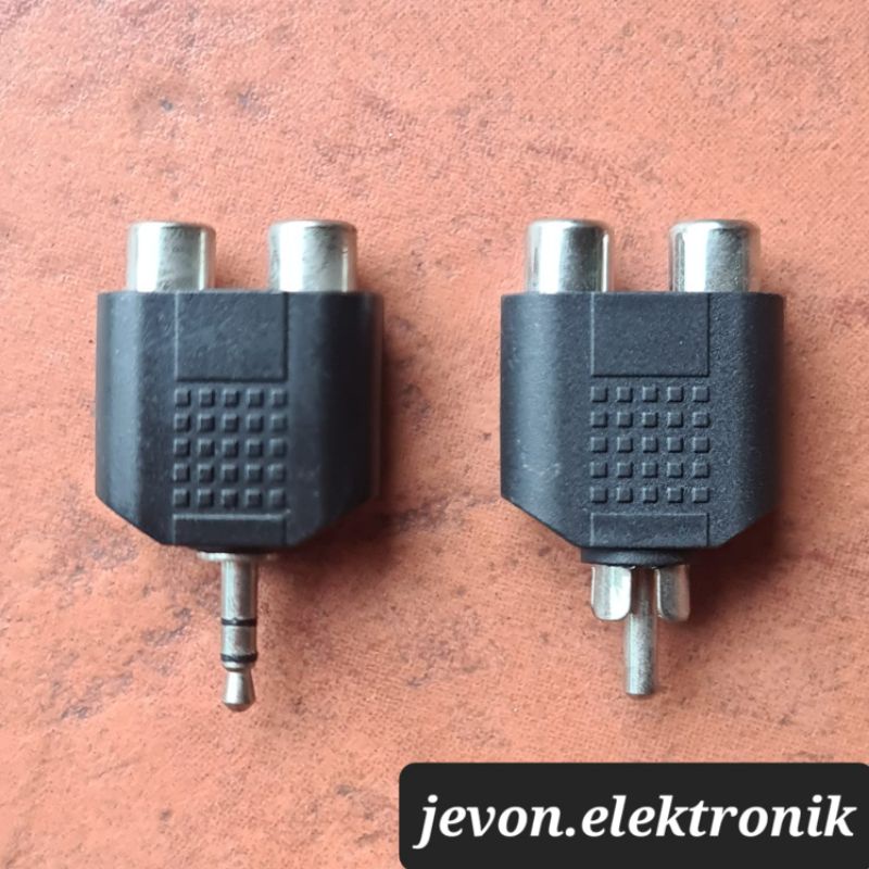 Jack T RCA to Mini Stereo Silver 1 Keluar 2