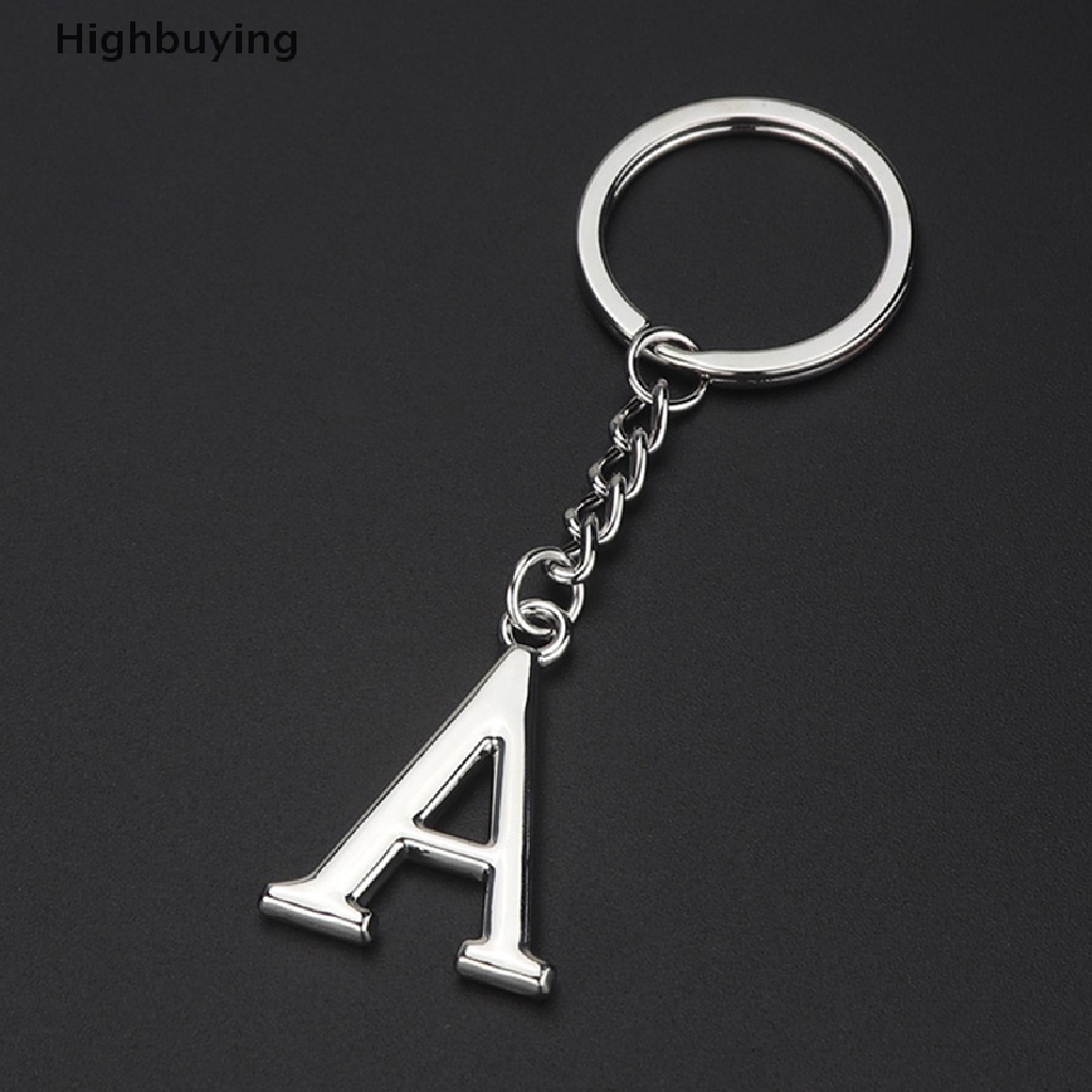 Hbid Liontin Alfabet Kreatif Fashion 26huruf Alphabet Initial Keyring 26huruf Besar Inggris Gantungan Kunci Logam Nama Keluarga Inisial Couple Liontin Pria Dan Wanita Glory