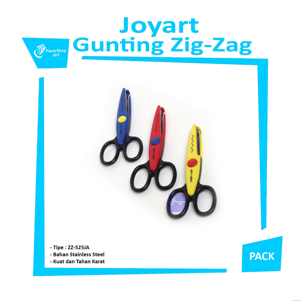 

JOYKO - Gunting Bergigi - Zigzag Scissor ZZ-525JA - Pcs