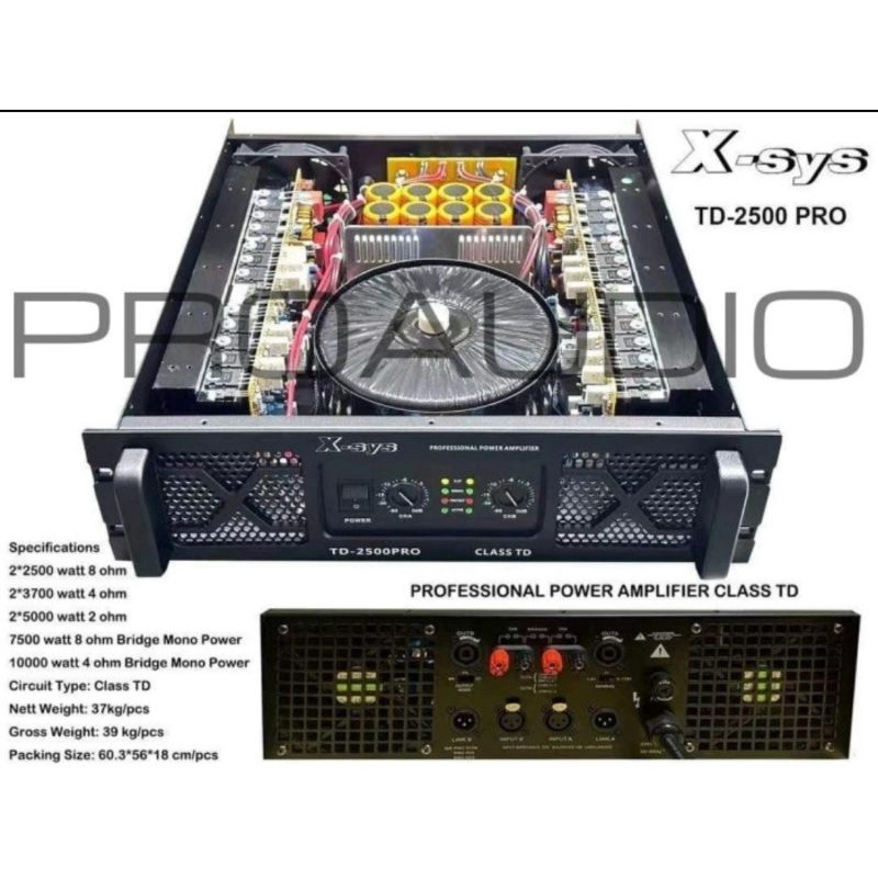 Power Amplifier TD 2500 PRO Power Amplifier Class TD X-sys Original