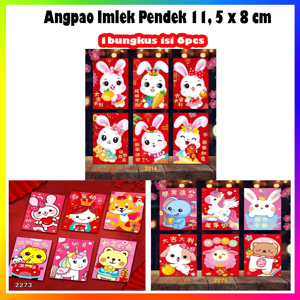 

Angpao ImleK Kecil Kelinci 3314 / 2273 / 2275 1 Bungkus isi 6 pcs Angpau Chinese New Year Gong Xi Fa Cai