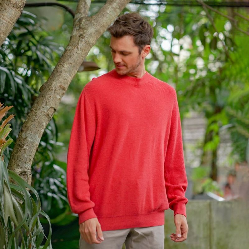 Shafira Rendra Red Sweater Merah | Atasan Muslim Pria Menswear