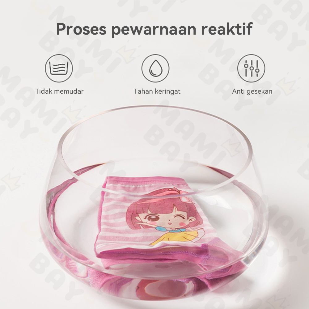 Mamibayi Celana Dalam Anak Perempuan Boxer Katun Murni Celana Dalam Anak Cewek 4 PCS / Set