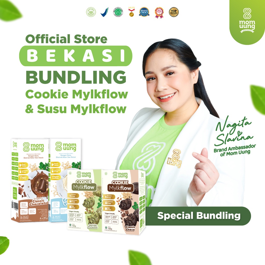 Mom Uung Special Bundling Cookie mylkflow + Susu Mylkflow / Pelancar asi / Vegan friendly