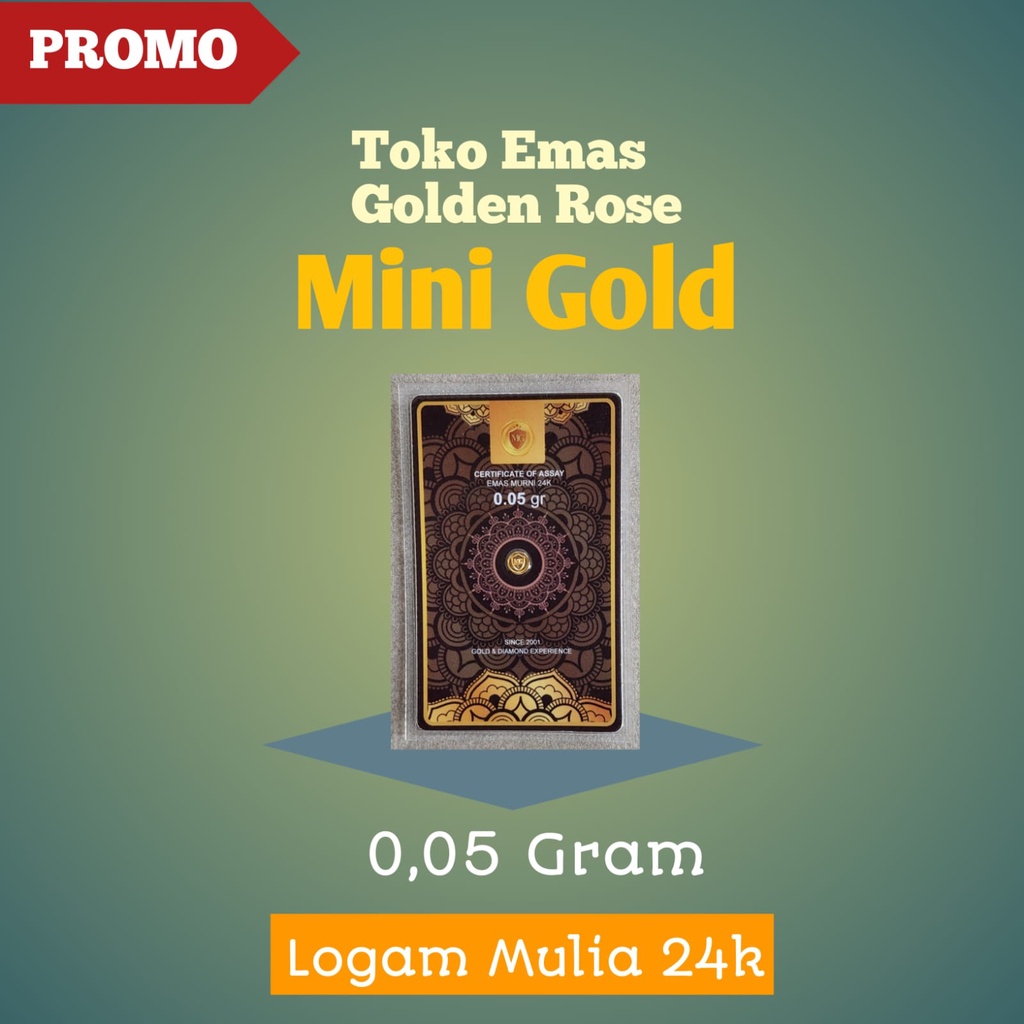MINIGOLD 0.05 GRAM EMAS MINI 24K MINI GOLD BISA TUKAR ANTAM