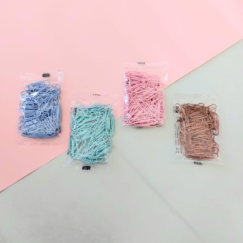 

Paper Clip Colourful Warna Warni Klip Kertas Warna Pastel