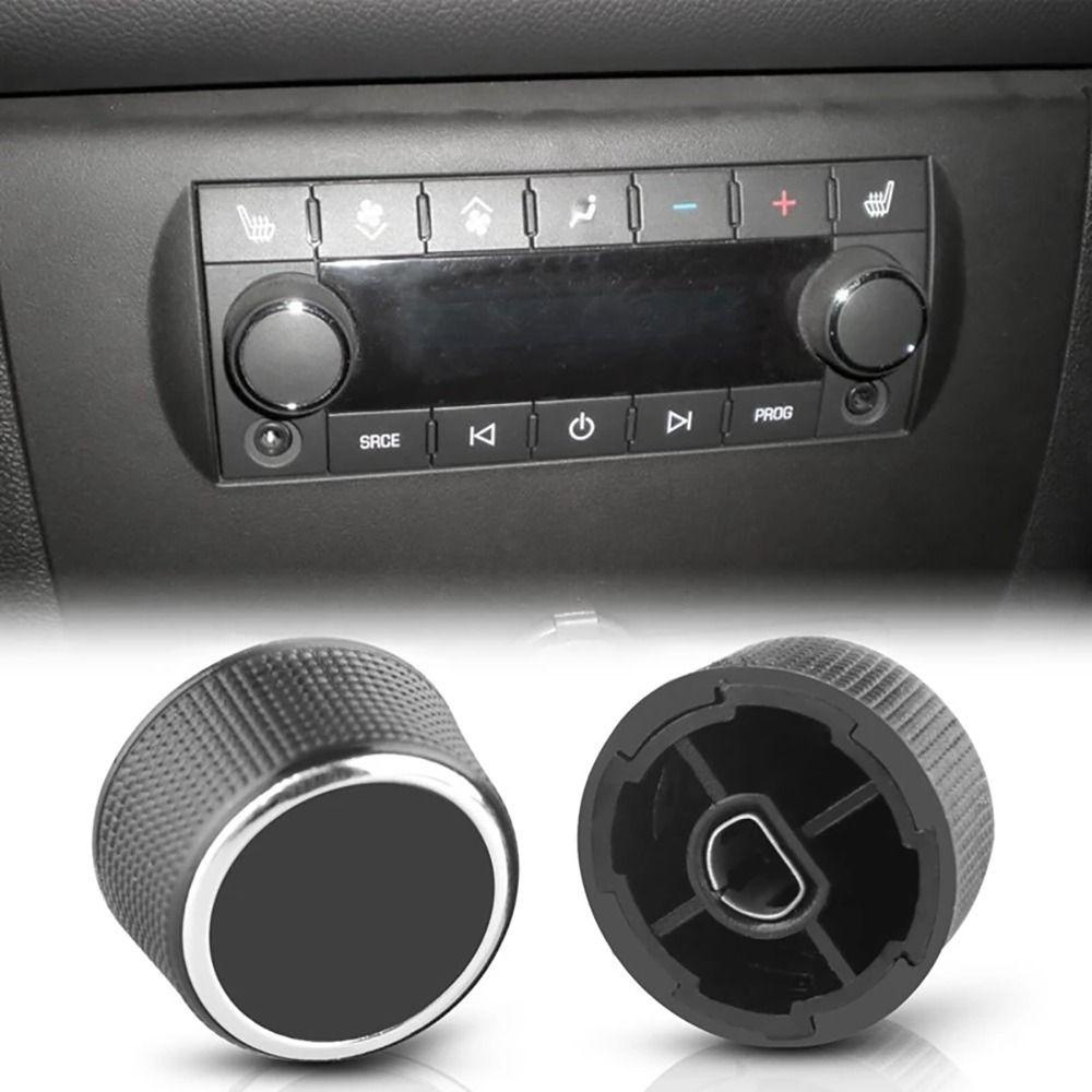 2pcs Knob Kontrol Nada Hitam Bagian Otomatis Knob Radio Audio Plastik