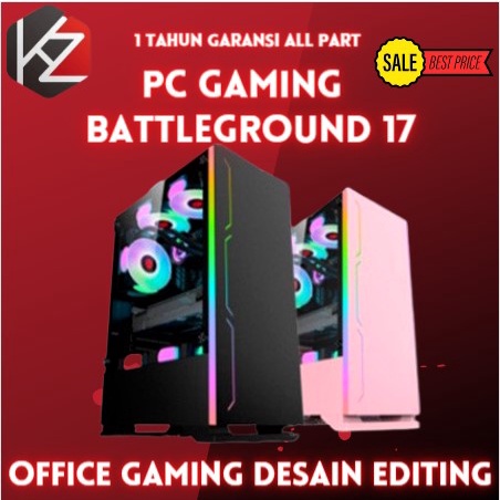 PC Gaming Fullset AMD Ryzen 5 5600G SSD M2 128GB lengkap LED 24 inc Keyboard Mouse GAMING