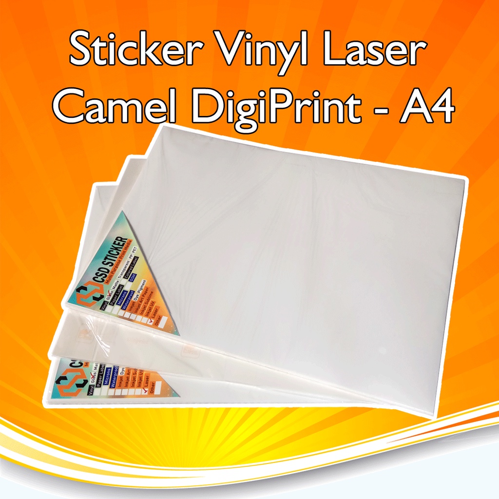 CAMEL DIGI PRINT Stiker Vinyl Laser Toner A4 Label Anti Air - GROSIR.