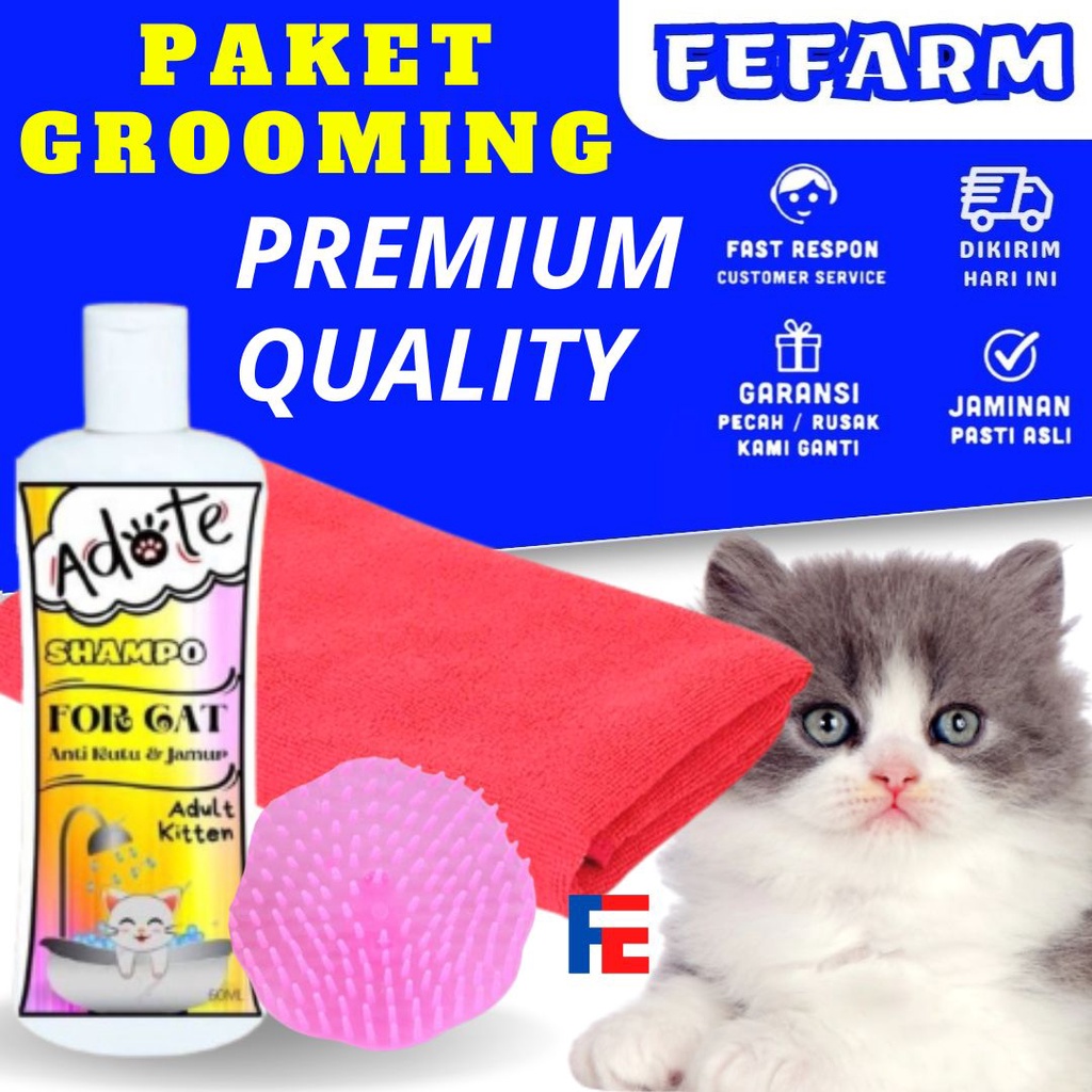 Paket Mandi Untuk Hewan Kesayangan Anda Kucing FEFARM