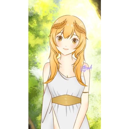 OPEN COMMISSION anime style art half body + background