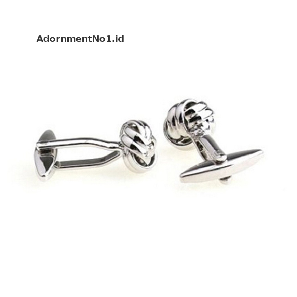 [AdornmentNo1] Pria Baru Fancy Stainless Steel Vintage Silver Tone Laser Twist Manset Kaitan Pernikahan [ID]