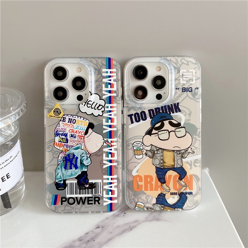 Crayon Shin-chan Phone case Kompatibel Untuk iphone 14promax Pro 13promax 12promax 11casing Penutup Belakang shockproof