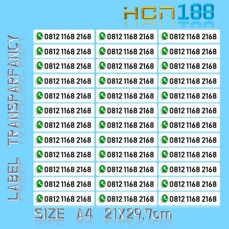 

Cetak Label Transparansi A4