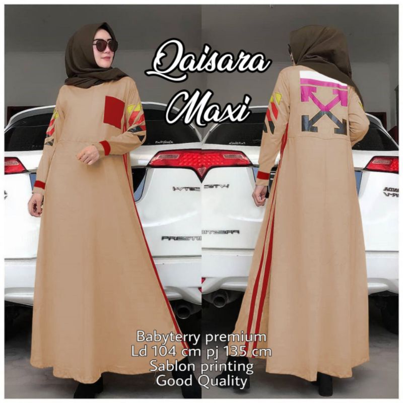 chm Qaisara Maxi dress gamis syari pakaian muslim wanita