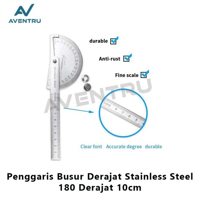 

DISKON Penggaris Busur Derajat Stainless Combi Protractor Alat Ukur Sudut