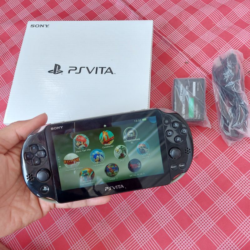 PS Vita Slim 128gb Black Fullgame mulus