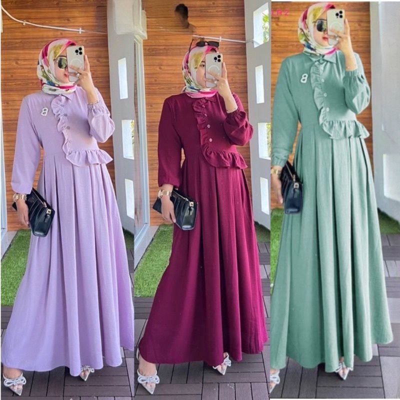Erina Drees Gamis Wanita Rempel Crinkle Airflow Jumbo