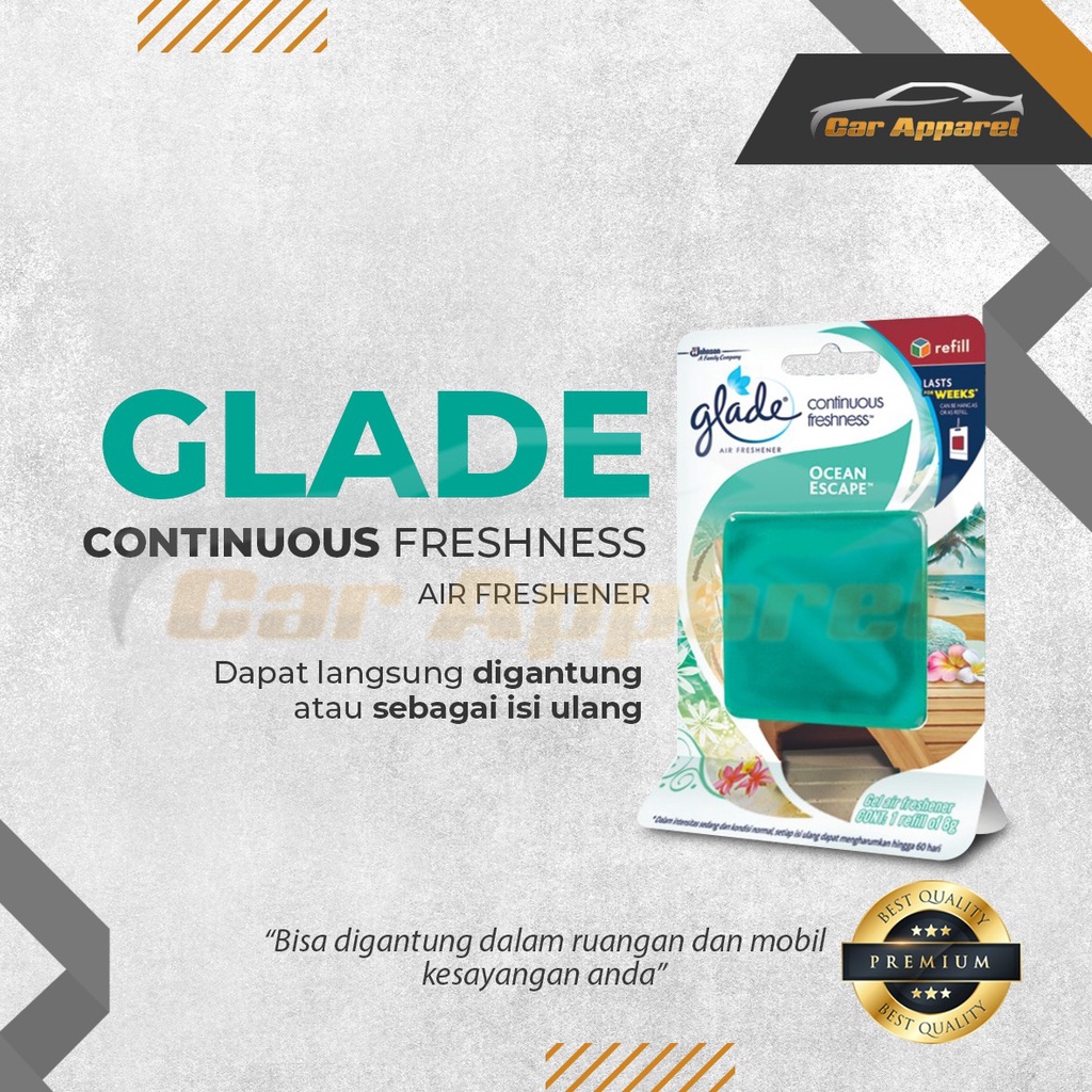 Glade Pengharum Mobil Ocean Escape 8Gr Glade Sensations Parfum Mobil