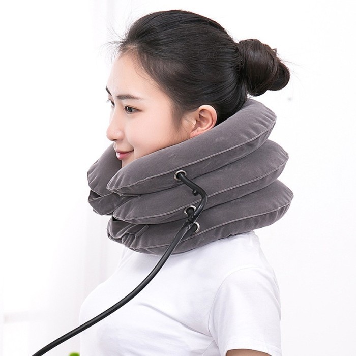 barokahgamis Neck Klaveto / bantal leher terapi / bantal angin travel mobil 3 layer