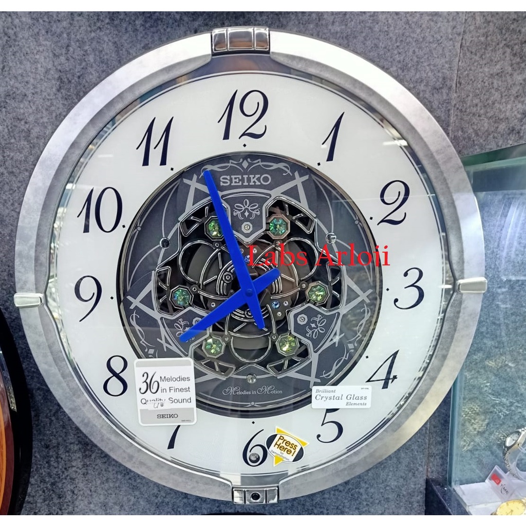 New Jam Dinding Seiko Japan Melodies Bunyi QXM397 QXM397S Original