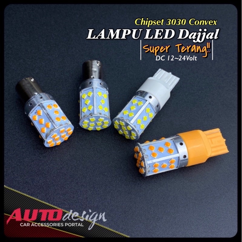 Lampu LED Mobil Dajjal  35 Mata Chip 3030 Cembung 1156 BA15S P21W BAU15S PY21W T20 7440 7443 Lampu Sein Mundur Rem Super Terang