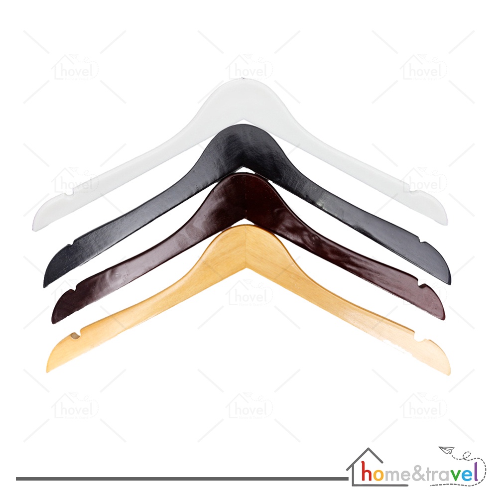 HOVELSHOP Hanger Kayu Premium Gantungan Baju Kayu Bagus Kuat