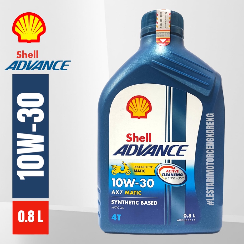 OLI MOTOR SHELL AX7 10W30 MATIC SN JASO MB SEMI SYNTHETIC GROSIR 800ML