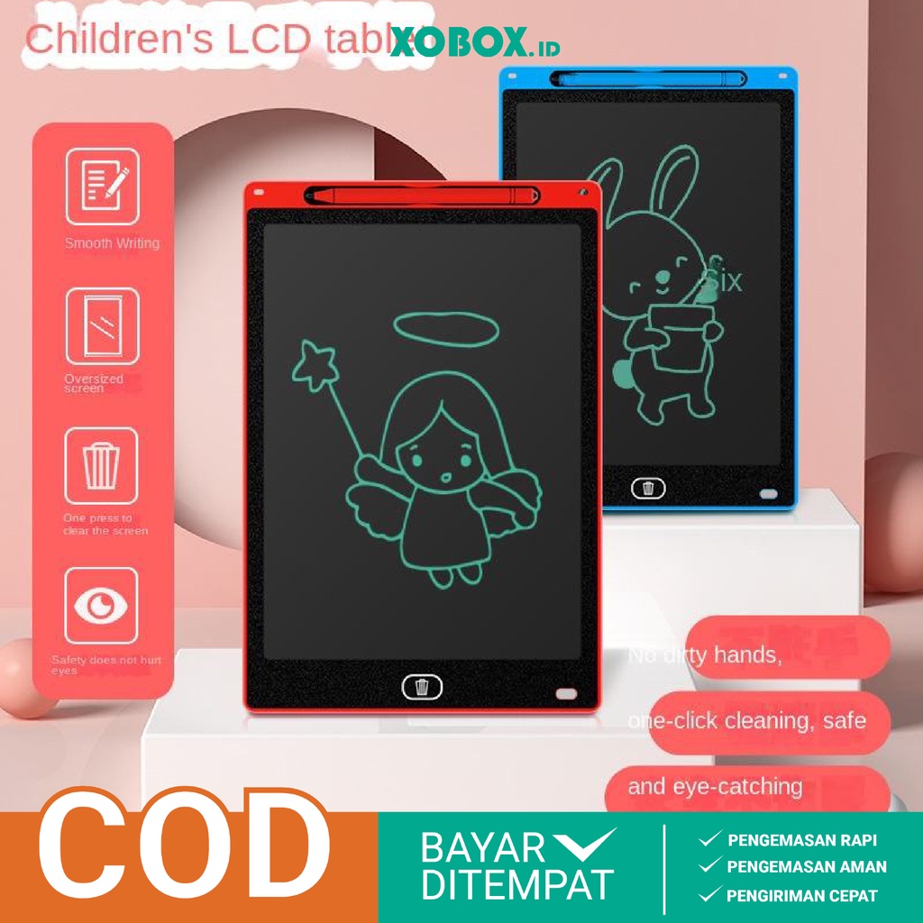 LCD Drawing Writing Tablet Mainan Papan Tulis Hapus Board Digital Pad Edukasi Pen Gambar HM010 - XOBOX