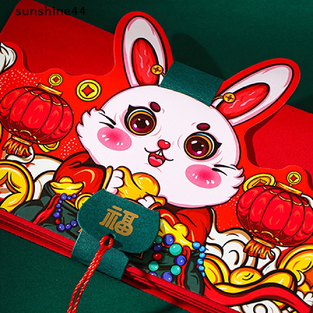 Sunshine 2023lipat Amplop Merah Imlek Lucu Kelinci Zodiak Paket Merah.