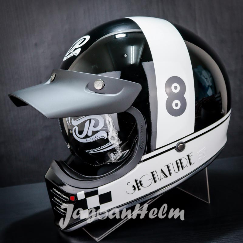 JPX HELM JP SIGNATURE SG03 | SUPER BLACK | RETRO CLASSIC DDRING | SG 03