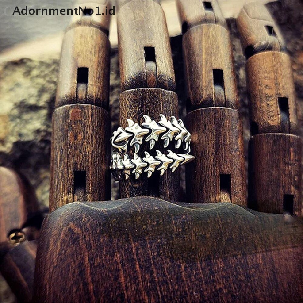 [AdornmentNo1] Cincin Kelabang Punk Untuk Remaja Metal Gothic Vintage Berliku Pasangan Pembukaan Ring [ID]