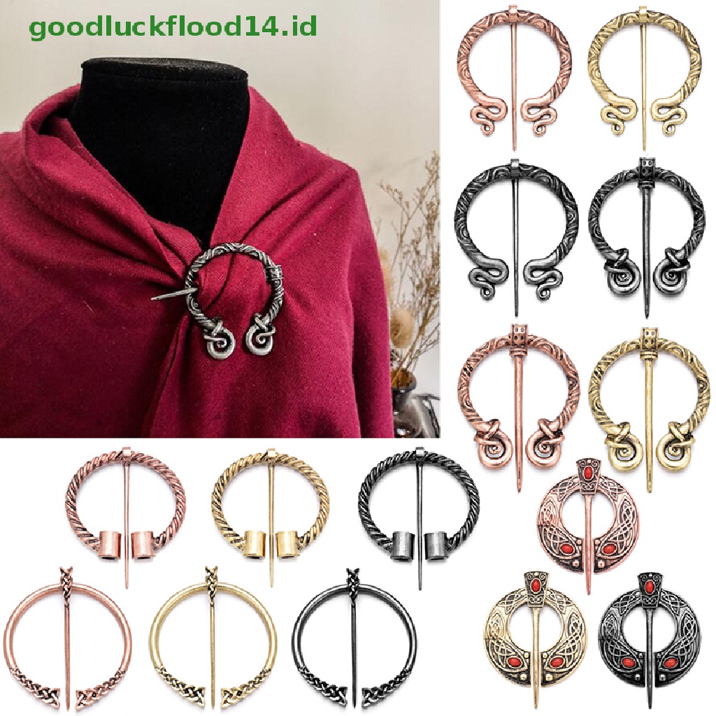 [GOOGFOUR] Viking Fashion Alloy Bros Pin Brooch Perhiasan Kostum Aksesori Untuk Wanita [TOP]