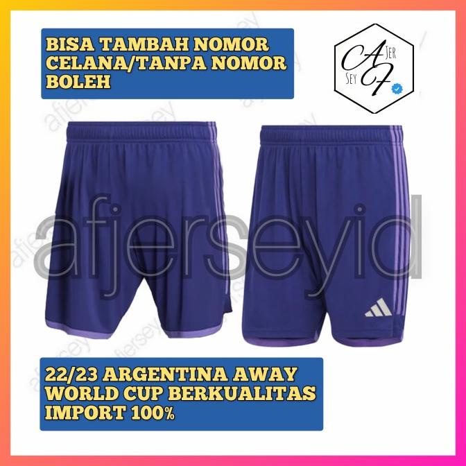 Celana Bola Argentina Away World Cup 2022/2023 Celana Kolor Pendek Man