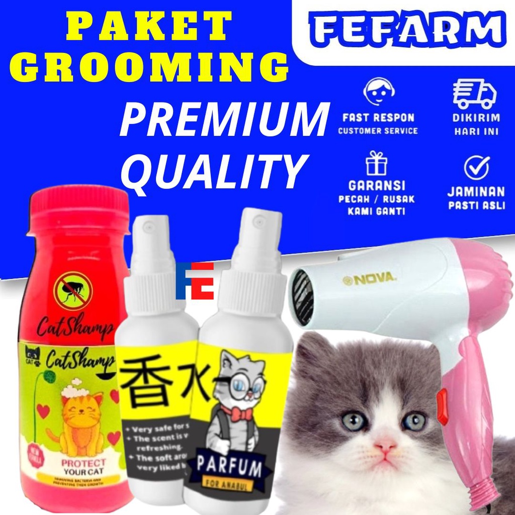 Paket Grooming Anabul Kucing Harum Kucing Hewan Peliharaan FEFARM