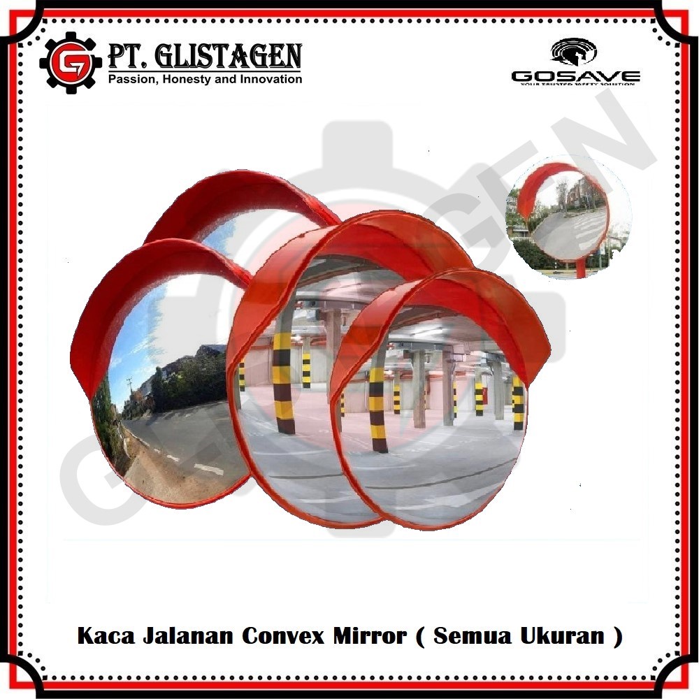 Convex mirror Outdoor / Kaca Cembung Tikungan / Kaca Jalanan ( Semua Ukuran )