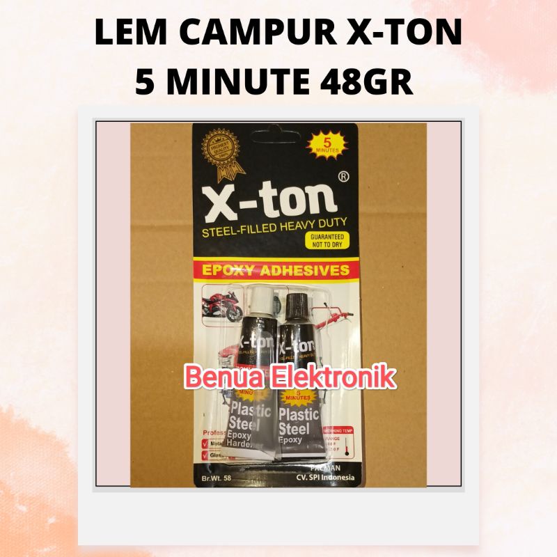 

Obral Lem X-TON EPOXY 5 Minutes 5 Menit Lem Campur Lem Besi Campur 48GR