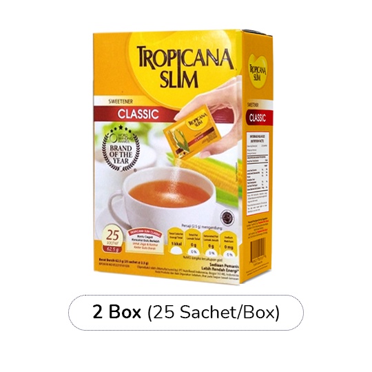 

Tropicana Slim Sweetener Classic 25 Sachet