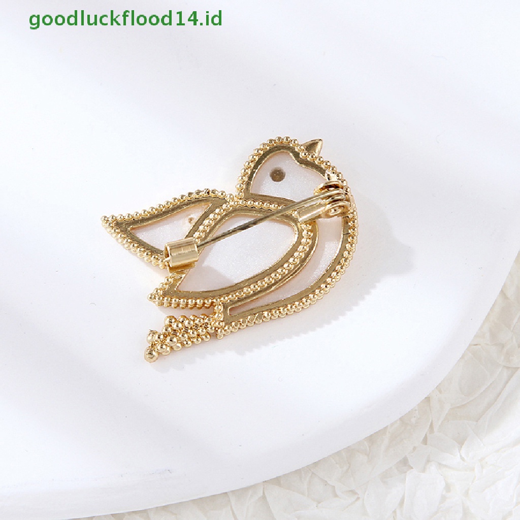 [GOOGFOUR] Bros Burung Enamel Putih Dove of peace Brooch Untuk Pesta Perjamuan Clothese Jewelry [TOP]