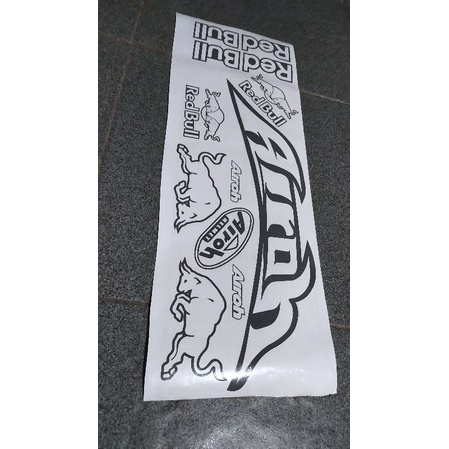 mall sticker repaint helm Airoh Redbull