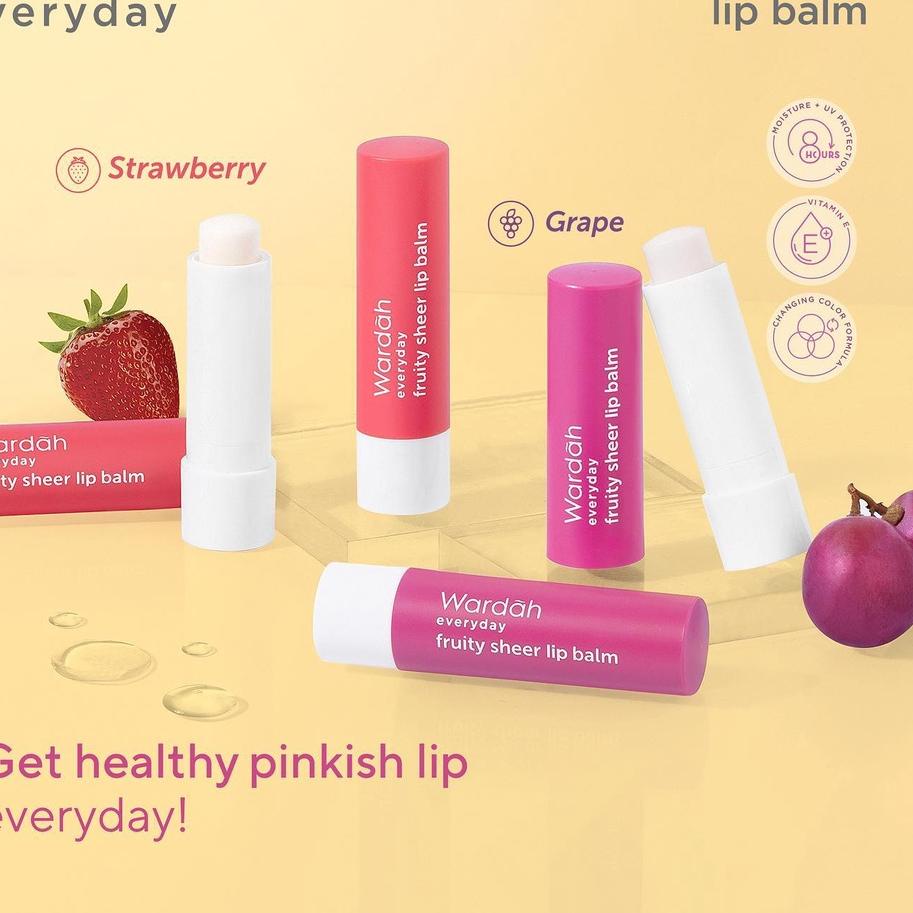 Terbaru dan terlaris ✨STAR✨ Wardah Everyday Fruity Sheer Lip Balm | Pelembab Bibir/VItamin Bibir/Lip