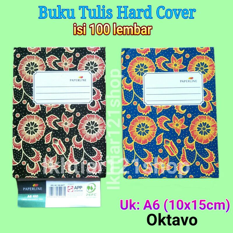 

Buku Tulis Oktavo Sampul Tebal isi 100 lembar/Buku Hard Cover A6 Motif Random Per Pcs