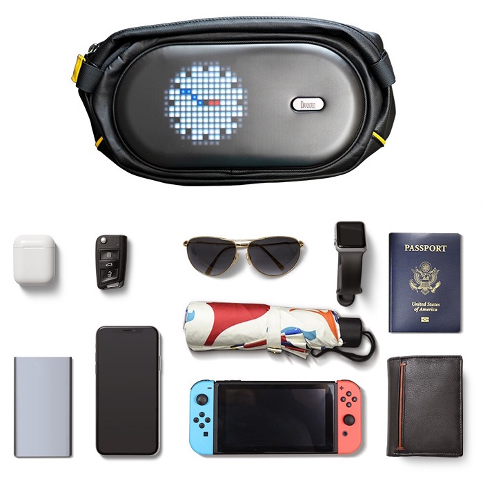 AKN88 - DIVOOM PIXOO SLINGBAG-C - Customizable Pixel Art LED Display Sling Bag