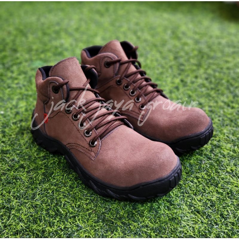 sepatu boots seafty full kulit sapi original suide