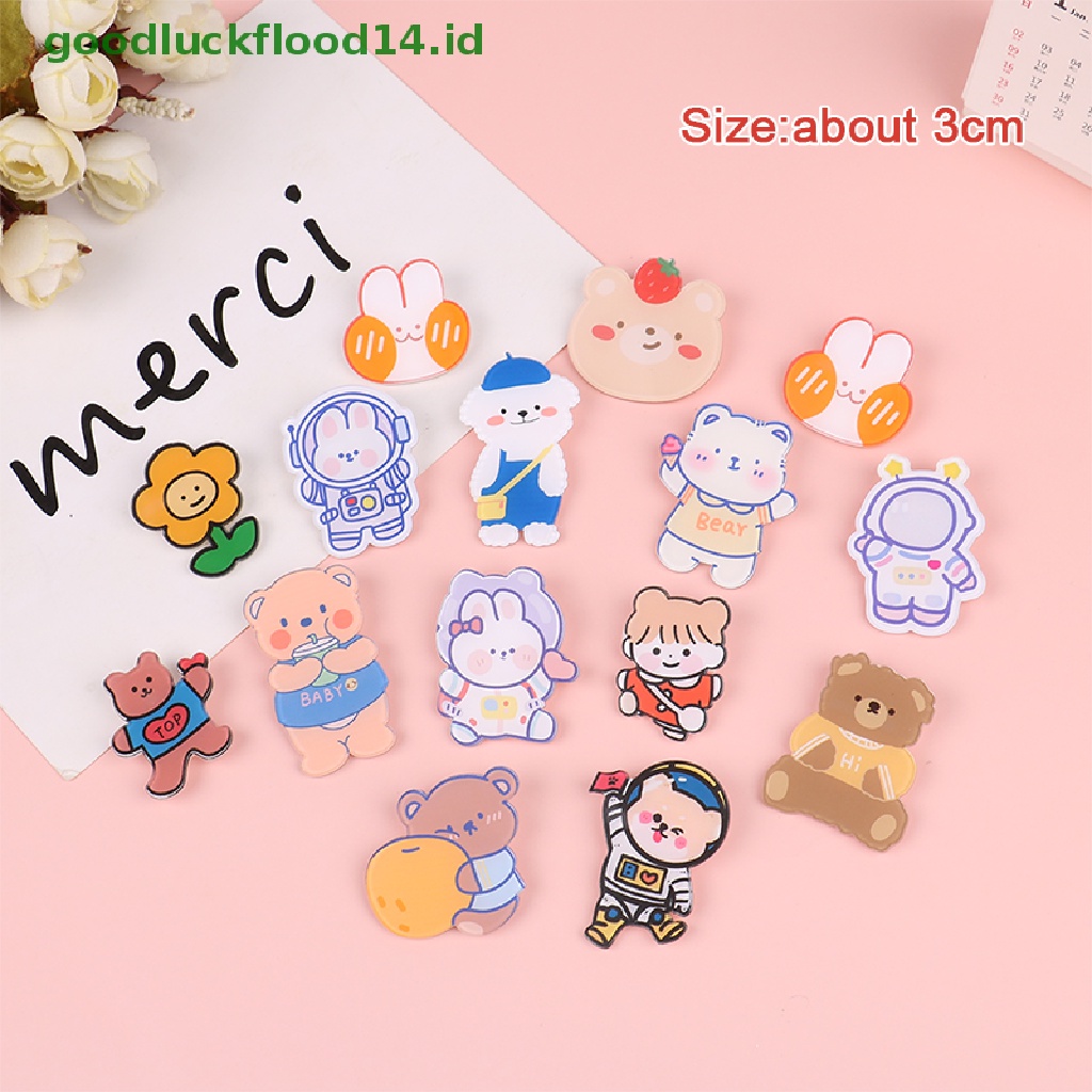 [GOOGFOUR] 5 Pcs Kawaii Japanese-style Acrylic Bros Anak Mahasiswa Bros Unisex Kerah Tas Liontin Lencana Pin Dekorasi Aksesoris Bros Perhiasan Hadiah Warna Acak [TOP]